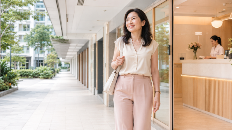 Patient visiting an aesthetic clinic in Bedok South