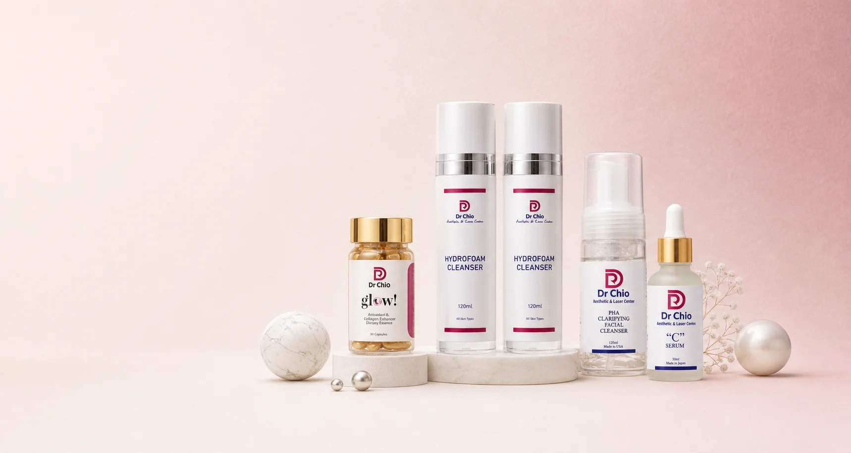 Dr Chio skincare and wellness product collection